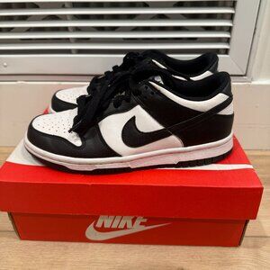 Nike Dunk Low GS — White & Black “Panda” — Youth 4Y
